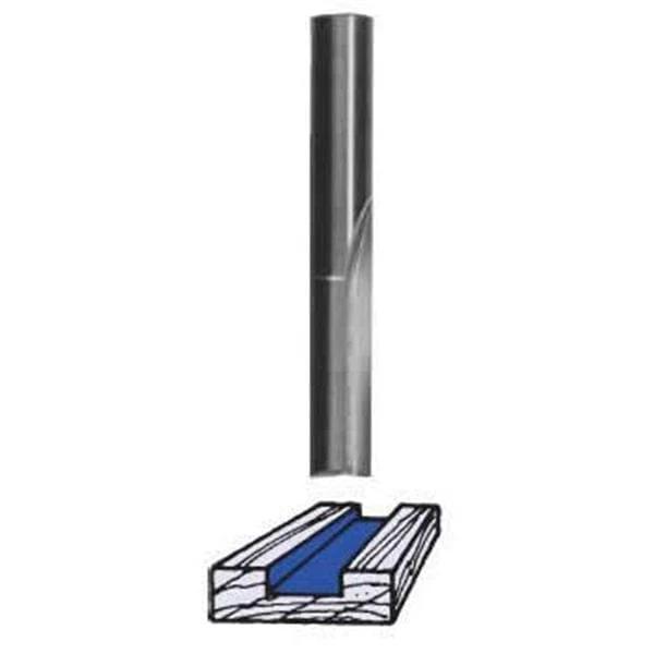 Single Flute Straight Router Bit - Solid Carbide - 1/4" SH - Diameter:1/16" - Cutting Length:5/16" - Overall Length:1-1/2"